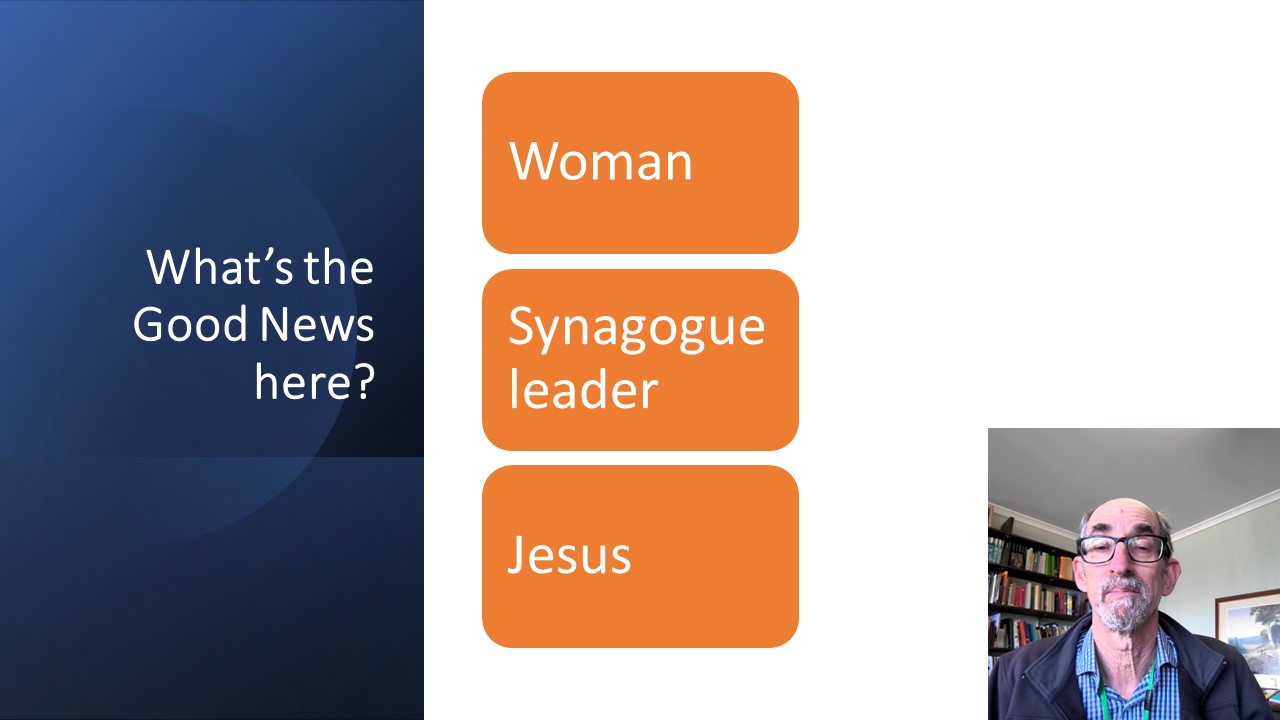 Bent over woman and Sabbath luke 13