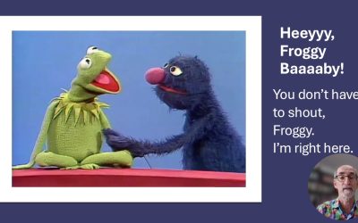 ‘No need to shout, I’m right here with you.’ Trusting that God has us.